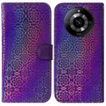 For Realme 11 5G/Narzo 60 India Version Colorful Magnetic Buckle Leather Phone Case(Purple)