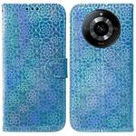 For Realme 11 5G/Narzo 60 India Version Colorful Magnetic Buckle Leather Phone Case(Blue)