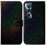 For Realme C65 4G Colorful Magnetic Buckle Leather Phone Case(Black)