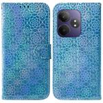 For Realme GT 6 / GT 6T / GT Neo6 Colorful Magnetic Buckle Leather Phone Case(Blue)