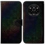 For Realme 14 Pro Colorful Magnetic Buckle Leather Phone Case(Black)