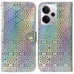 For Realme 14 Colorful Magnetic Buckle Leather Phone Case(Silver)
