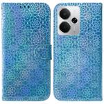 For Realme 14 Colorful Magnetic Buckle Leather Phone Case(Blue)