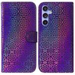 For Samsung Galaxy S23 FE 5G Colorful Magnetic Buckle Leather Phone Case(Purple)