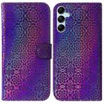 For Samsung Galaxy A15 Colorful Magnetic Buckle Leather Phone Case(Purple)