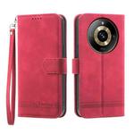 For Realme 11 Pro Dierfeng Dream Line Leather Phone Case(Red)