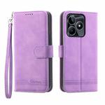 For Realme C53 Dierfeng Dream Line Leather Phone Case(Purple)