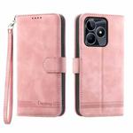 For Realme C53 Dierfeng Dream Line Leather Phone Case(Pink)