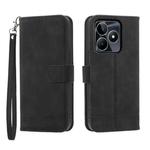 For Realme C53 Dierfeng Dream Line Leather Phone Case(Black)