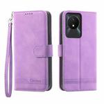 For vivo Y02a Dierfeng Dream Line Leather Phone Case(Purple)