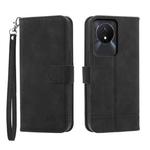 For vivo Y02a Dierfeng Dream Line Leather Phone Case(Black)