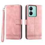 For vivo Y36 Dierfeng Dream Line Leather Phone Case(Pink)