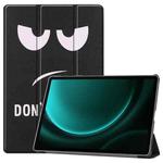 For Samsung Galaxy Tab S9 FE+ / S10+ Custer Painted 3-Fold Holder Smart Leather Tablet Case(Big Eye Me)