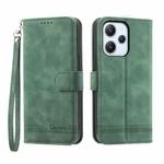 For Xiaomi Redmi 12 Dierfeng Dream Line Leather Phone Case(Green)