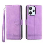 For Xiaomi Redmi 12 Dierfeng Dream Line Leather Phone Case(Purple)