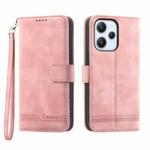 For Xiaomi Redmi 12 Dierfeng Dream Line Leather Phone Case(Pink)