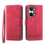 For OnePlus Ace 2V Dierfeng Dream Line Leather Phone Case(Red)