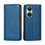 For Huawei Enjoy 60 Pro / nova 11i Grid Texture Magnetic Flip Leather Phone Case(Blue)