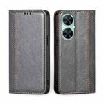 For Huawei Enjoy 60 Pro / nova 11i Grid Texture Magnetic Flip Leather Phone Case(Grey)