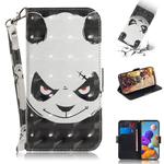 For Samsung Galaxy A21s 3D Painted Pattern Magnetic Attraction Horizontal Flip Leather Case with Holder & Card Slot & Wallet & Lanyard(Angry Bear)