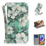 For Samsung Galaxy A21s 3D Painted Pattern Magnetic Attraction Horizontal Flip Leather Case with Holder & Card Slot & Wallet & Lanyard(Watercolor Flowers)