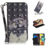 For Samsung Galaxy A51 5G 3D Painted Pattern Magnetic Attraction Horizontal Flip Leather Case with Holder & Card Slot & Wallet & Lanyard(Embrace Cat)