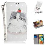 For Samsung Galaxy A51 5G 3D Painted Pattern Magnetic Attraction Horizontal Flip Leather Case with Holder & Card Slot & Wallet & Lanyard(Cute Cat)