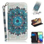 For Samsung Galaxy A71 5G 3D Painted Pattern Magnetic Attraction Horizontal Flip Leather Case with Holder & Card Slot & Wallet & Lanyard(Peacock Wreath)