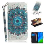 For Huawei P smart 2020 3D Painted Pattern Magnetic Attraction Horizontal Flip Leather Case with Holder & Card Slot & Wallet & Lanyard(Peacock Wreath)