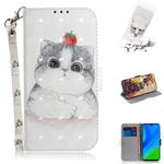 For Huawei P smart 2020 3D Painted Pattern Magnetic Attraction Horizontal Flip Leather Case with Holder & Card Slot & Wallet & Lanyard(Cute Cat)