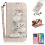 For Huawei Y6p 3D Painted Pattern Magnetic Attraction Horizontal Flip Leather Case with Holder & Card Slot & Wallet & Lanyard(Squirrels)