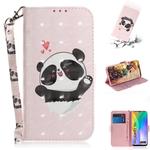 For Huawei Y6p 3D Painted Pattern Magnetic Attraction Horizontal Flip Leather Case with Holder & Card Slot & Wallet & Lanyard(Love-heart Bear)