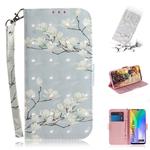 For Huawei Y6p 3D Painted Pattern Magnetic Attraction Horizontal Flip Leather Case with Holder & Card Slot & Wallet & Lanyard(Magnolia)