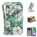 For Huawei Y6p 3D Painted Pattern Magnetic Attraction Horizontal Flip Leather Case with Holder & Card Slot & Wallet & Lanyard(Watercolor Flowers)