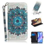 For Huawei Y8p / P Smart S / Enjoy 10s 3D Painted Pattern Magnetic Attraction Horizontal Flip Leather Case with Holder & Card Slot & Wallet & Lanyard(Peacock Wreath)