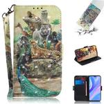 For Huawei Y8p / P Smart S / Enjoy 10s 3D Painted Pattern Magnetic Attraction Horizontal Flip Leather Case with Holder & Card Slot & Wallet & Lanyard(Zoo)