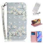 For Huawei Y8p / P Smart S / Enjoy 10s 3D Painted Pattern Magnetic Attraction Horizontal Flip Leather Case with Holder & Card Slot & Wallet & Lanyard(Magnolia)