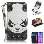 For Xiaomi Redmi 9 3D Painted Pattern Magnetic Attraction Horizontal Flip Leather Case with Holder & Card Slot & Wallet & Lanyard(Angry Bear)