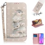For Xiaomi Redmi 9 3D Painted Pattern Magnetic Attraction Horizontal Flip Leather Case with Holder & Card Slot & Wallet & Lanyard(Squirrels)