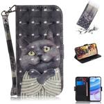 For Xiaomi Redmi 10X 5G 3D Painted Pattern Magnetic Attraction Horizontal Flip Leather Case with Holder & Card Slot & Wallet & Lanyard(Embrace Cat)