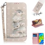 For Xiaomi Redmi Note 9 / Redmi 10X 4G 3D Painted Pattern Magnetic Attraction Horizontal Flip Leather Case with Holder & Card Slot & Wallet & Lanyard(Squirrels)