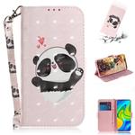 For Xiaomi Redmi Note 9 / Redmi 10X 4G 3D Painted Pattern Magnetic Attraction Horizontal Flip Leather Case with Holder & Card Slot & Wallet & Lanyard(Love-heart Bear)