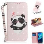 For Motorola Moto G8 Power Lite 3D Painted Pattern Magnetic Attraction Horizontal Flip Leather Case with Holder & Card Slot & Wallet & Lanyard(Love-heart Bear)