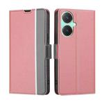 For vivo Y27 4G Twill Texture Side Button Leather Phone Case(Pink)