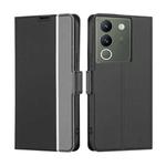 For vivo V29e 5G Twill Texture Side Button Leather Phone Case(Black)