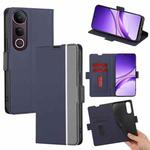 For vivo V50 Lite 5G Twill Texture Side Button Leather Phone Case(Blue)