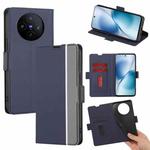 For vivo X200s 5G Twill Texture Side Button Leather Phone Case(Blue)
