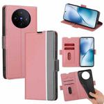 For vivo X200s 5G Twill Texture Side Button Leather Phone Case(Pink)