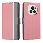 For Honor Magic6 Pro Twill Texture Side Button Leather Phone Case(Pink)