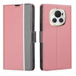 For Honor Magic6 Twill Texture Side Button Leather Phone Case(Pink)